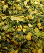 Yellow Lentils with Spinach and Ginger