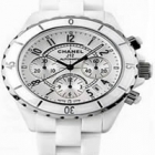  Chanel J12 Chronograph White Ceramic Mens Watch H1007