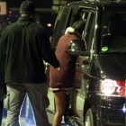  Rihanna leaving late-night party with Chris Brown