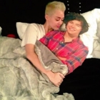 Miley Cyrus Climbs into Bed with Harry Styles