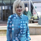  Rita Ora Stands in Eccentric Bright Blue Jumpsuit