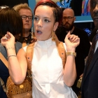  Lily Allen Digs Signature Gold Bamboo Hoop Earrings Spins Songs Backpack Launch