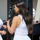  Kim Kardashian Shows off Her Growing Baby Bump in Tight White Dress