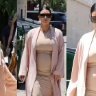  Kim Kardashian Showed Off Baby Bump in Skin Tight Dress