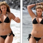  Holly Hagan Shows off her HUGE Cleavage in Pearl String Bikini
