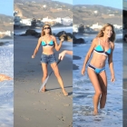 Denise Richards Shows Off Her Bikini Body on Malibu Beach