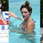 Katharine McPhee Showcases Her Bikini Body Poolside in Miami Beach