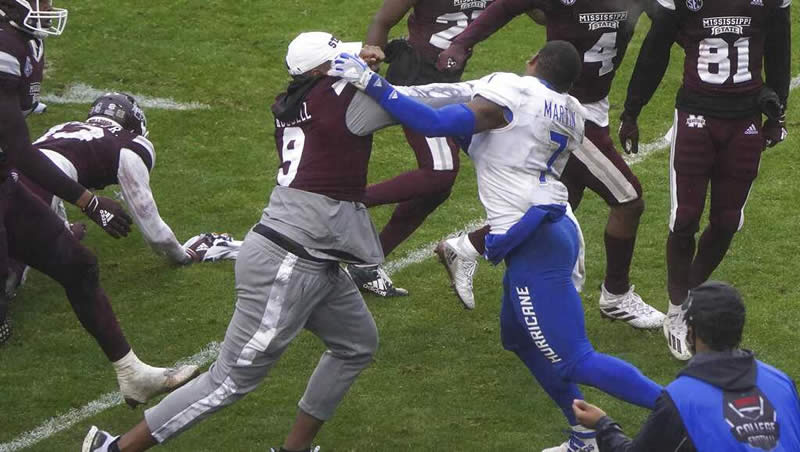  Brawl mars Mississippi State’s Armed Forces win over Tulsa