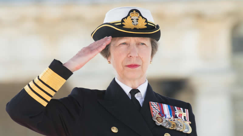  Princess Anne, the first woman to become Captain-General of the Royal Marines
