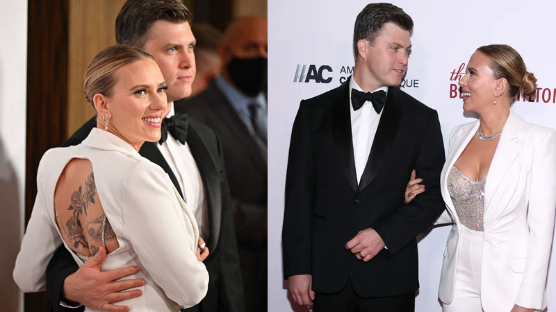  Scarlett Johansson & Colin Jost make FIRST red carpet appearance together since welcoming son Cosmo