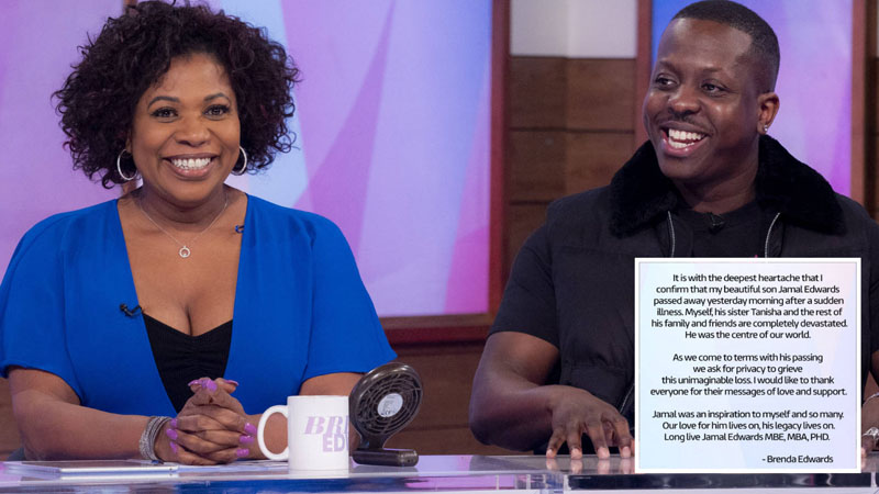  Brenda Edwards of Loose Women pays tribute to her son Jamal Edwards, who died at the age of 31