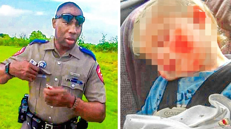  When the father was pulled over, his stomach dropped. The cop then pointed to his back-seat child
