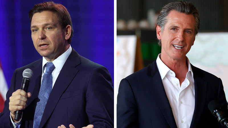  Governors’ Duel: DeSantis and Newsom Exchange Words About Taxes and Pandemic Reaction