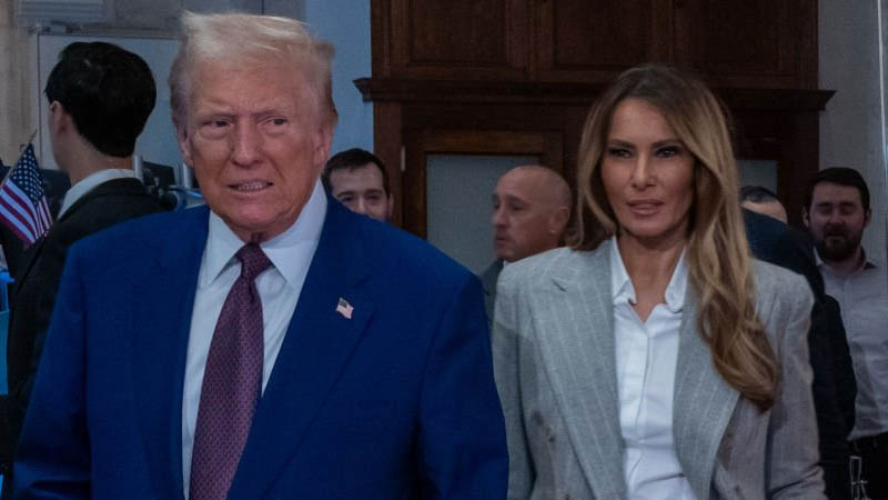 Trump with his wife Melania