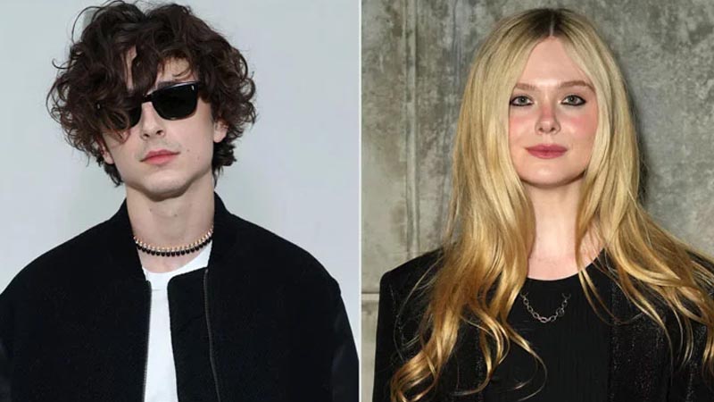 Elle Fanning and Timothee Chalamet