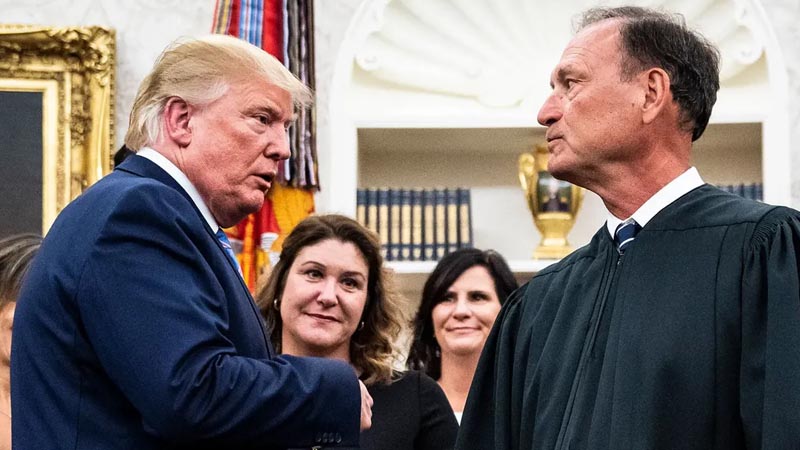 Justice Samuel Alito and trump